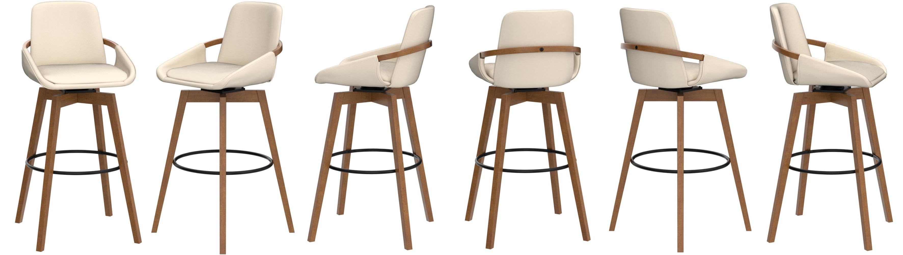 Baylor Upholstered Bar Or Counter Height Swivel Barstool, 56 OFF